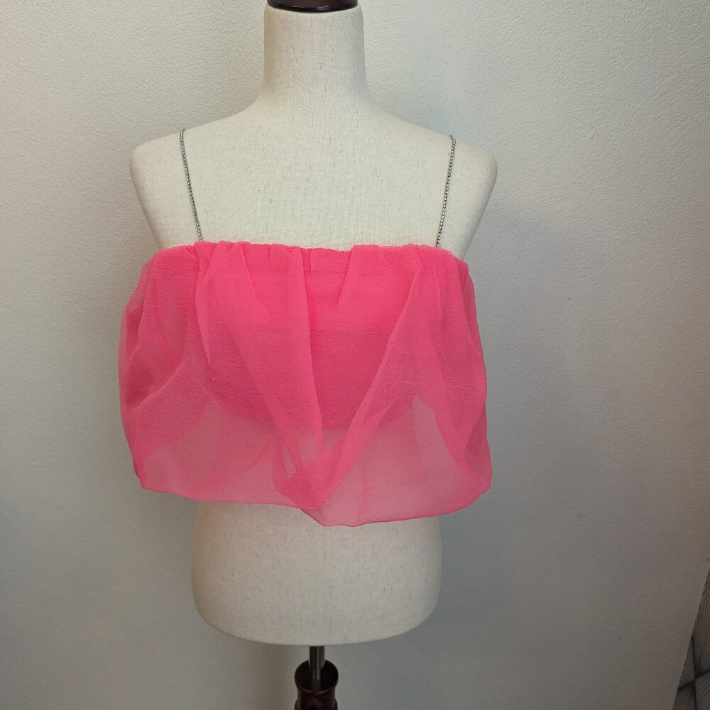 Anthropologie Maeve Diamond-Strap Crop Top - Picture 5 of 10